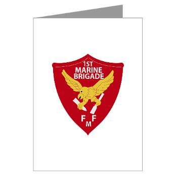 1MEB - M01 - 02 - 1st Marine Expeditionary Brigade - Greeting Cards (Pk of 10)
